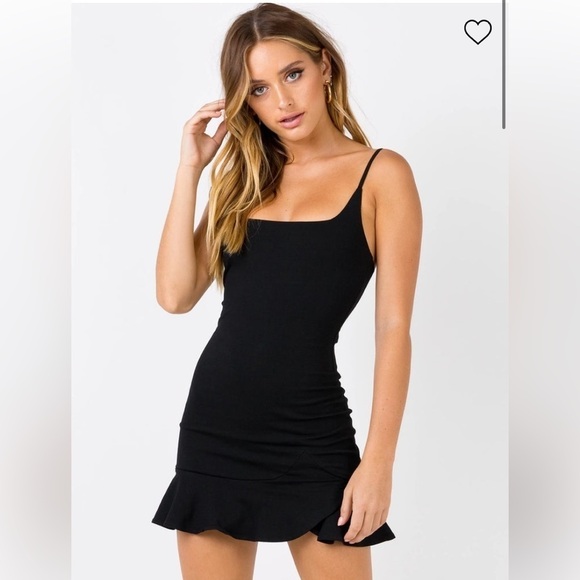 NWOT Princess Polly Kiribati Mini Black Spaghetti Strap Dress Size 6 - Picture 3 of 14